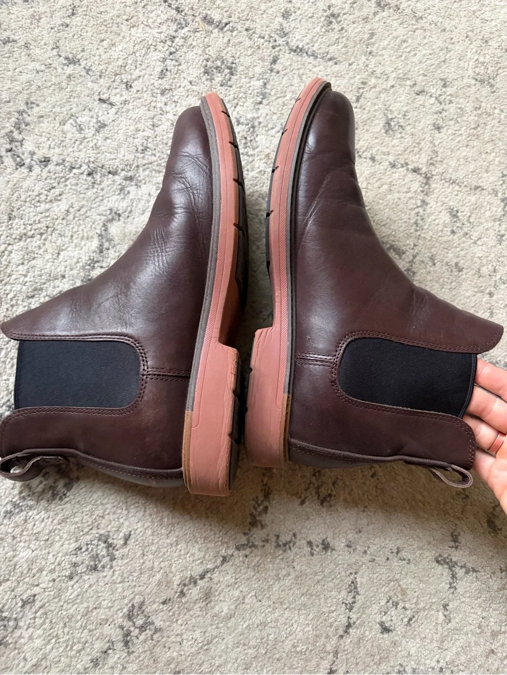 Cole Haan Men’s Grand 360 Boots in Dark Brown with Red-Brown Sole Size 9 1/2